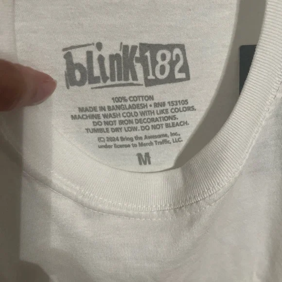 Women’s Blink-182 Graphic Tee - White - Picture 5 of 6